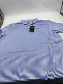 CALLAWAY MEN'S SURPRISE POLO - SIZE: MEN XL - LIGHT BLUE AND WHITE STRIPES - Brand New