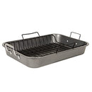 Turkey Roasting Pan With Rack (Grey/Black) By Home Basics Carbon Steel Steel - Brand New