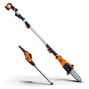 SuperHandy 2-in-1 Pole Saw 8" and Hedge Trimmer 18" 20V 2Ah GUT099 - Orange - Like New