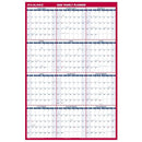 AT-A-GLANCE 2026 ERASABLE CALENDAR DRY ERASE WALL PLANNER 48" X 32" - RED/WHITE - Like New
