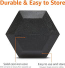 AMAZON BASICS RUBBER HEX DUMBBELL HAND WEIGHT - 20LB - BLACK - Like New