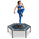 YES4ALL REBOUNDER TRAMPOLINE WITH STABLE & SILENT EXERCISE JUMPING CARDIO BLACK - Like New