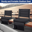 MAEYTAU STADIUM SEATS FOR BLEACHERS WITH BACK SUPPORT PORTABLE BLEACHER - BLACK - Like New