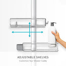 simplehuman X-Large Adjustable Hanging Shower Caddy B07258JL82 - Steel - Like New