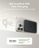 BASEUS MAGSAFE PORTABLE CHARGER IPHONE 10,000MAH 15W MAGNETIC POWER BANK BLACK - Like New