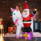 SHDEJTG 8ft Candy Cane Stacking Sign Inflatables LED Lights Blow Up Yard - RED - Like New