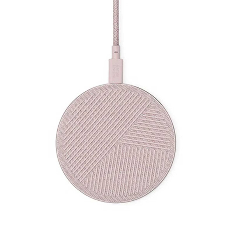 Native Union Drop Marquetry 7.5W Wireless Charging Pad DROP-ROSE-MARQ-AP - Rose Like New