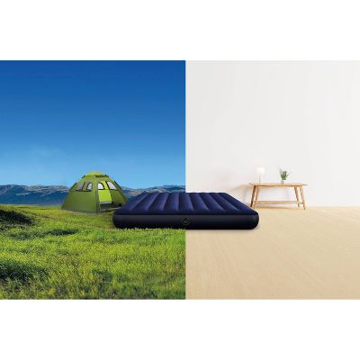 INTEX DURABEAM 10" QUEEN SIZE AIR MATTRESS - BLUE/GRAY - Like New