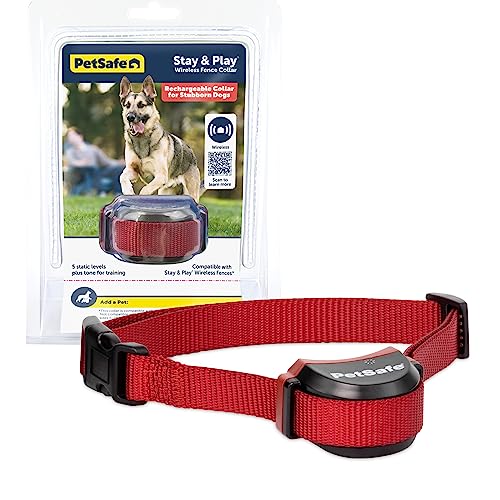 PETSAFE STUBBORN DOG STAY & PLAY WIRELESS PET FENCE RECEIVER COLLAR PIF00-13672 - Like New