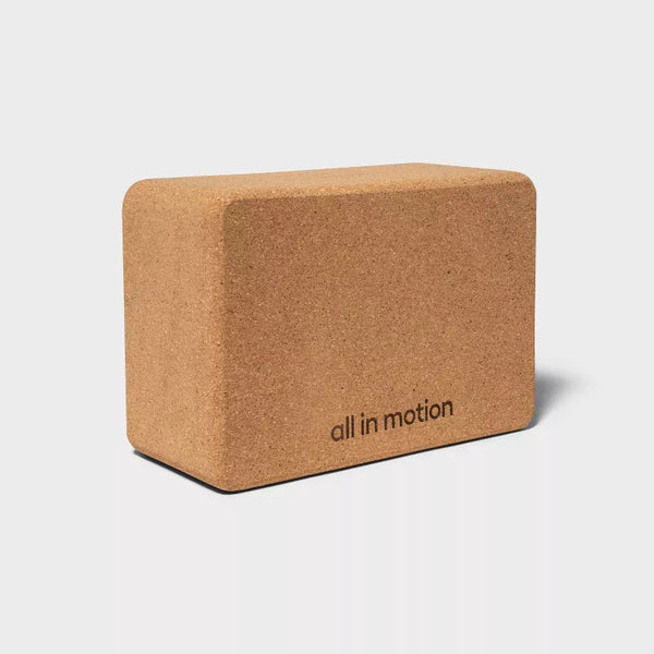 ALL IN MOTION CORK YOGA BLOCK - BROWN - Like New