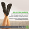 GAIAM GRIPPPY FIT ATHLETIC SOCKS 2PK NONSLIP ANKLE MIDSIZE H/L-ONE SIZE - BLACK - Brand New