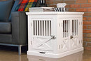 ZOOVILLA MERRY PRODUCTS TRIPLE DOOR MEDIUM DOG CRATE, COLOR WHITE - Like New