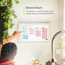 Skylight Calendar: 15-inch Wall Planner Digital Calendar & Chore Chart, White - Like New
