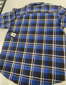 BLACK HORSE WOVEN PLAID SHIRT - SIZE MENS L - BLUE/LIGHT BLUE/VIOLET/BLACK/WHITE - Brand New