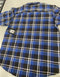 BLACK HORSE WOVEN PLAID SHIRT - SIZE MENS L - BLUE/LIGHT BLUE/VIOLET/BLACK/WHITE - Brand New
