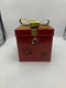 MERRY CHRISTMAS GIFT BOX WITH LID - RED - Like New