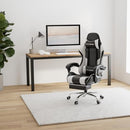 GTPLAYER GAMING CHAIR COMPUTER CHAIR WITH FOOTREST AND LUMBAR SUPPORT - WHITE - Like New
