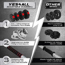 YES4ALL UPGRADED 66LBS PAIR ADJUSTABLE WEIGHTS DUMBBE - - Scratch & Dent