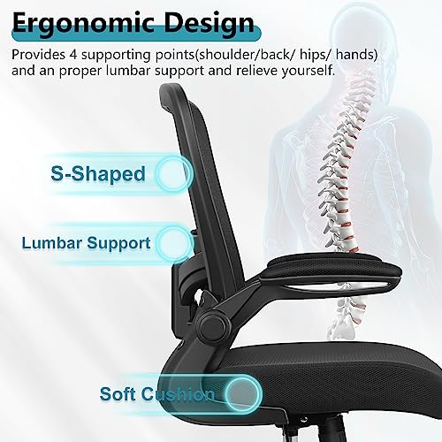 FELIXKING OFFICE ERGONOMIC DESK CHAIR BREATHABLE HIGH BACK LUMBAR SUPPORT BLACK - Like New