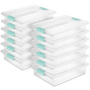 Sterilite Clip Box, Stackable Clear Plastic Bins- Large, 12-Pack - NEW - Brand New