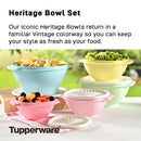 Tupperware Heritage Collection 5 Bowls + 5 Lids (10 Piece) Storage Container Set - Like New