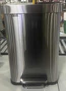 SIMPLI-MAGIC 50 LITER SOFT-CLOSE TRASH CAN, BUILT IN FILTER - STAINLESS STEEL - Like New