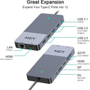 MCY USB-C 12 Ports Multifunctional Converter UCN3403 - Scratch & Dent