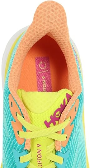 HOKA ONE ONE Mens Clifton 9 Textile - CERAMIC EVENING PRIMROSE - SIZE 7 - Like New