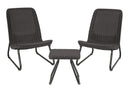 KETER RIO 3 PIECE RESIN WICKER PATIO FURNITURE SET DARK GRAY - Scratch & Dent