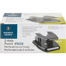 BUSINESS SOURCE HEAVY-DUTY HOLE PUNCH 65626 SMALL 65626-BLACK - BLACK - Like New