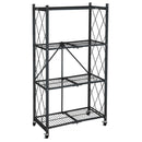 Origami R4 4-Tier Folding Shelf Garage Shelving Heavy Duty, R4-WR-BLA - BLACK - Like New