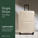 ANTLER Single Stripe Hardside Checked Large Luggage, Wheat Beige, 32", 144L - Like New