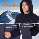 IUREK HEATED JACKET FOR MEN AND WOMEN DETACHABLE HOOD - SIZE: MEN M - GRAY - Like New