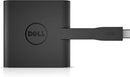 Dell Adapter USB Type C to HDMI/VGA/Ethernet/USB DA200 - Black - Brand New