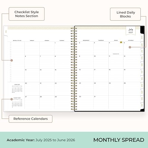 BLUE SKY DAY DESIGNER 2025-2026 WEEKLY MONTHLY ACADEMIC WIREBOUND - ROSE GARDEN - Brand New