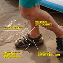 1022252 KEEN MEN'S NEWPORT H2 CLOSED TOE WATER SANDALS SIZE 9 BLACK/STEEL GREY - Like New
