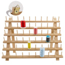 New brothread 60 Spools Wooden Thread Rack/Thread Holder Organizer - Like New