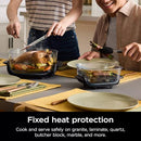 Ninja Crispi 5-in-1 Portable Glass Air Fryer Cooking System, 1500W FN103CO - Like New
