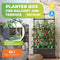 BioGreen Raised Garden Bed with Trellis CITY JUNGLE | 8.98 Gal | JGL-T - Grey - Like New