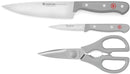 WÜSTHOF GOURMET 3-PC KITCHEN ESSENTIALS SET - GRAY - Like New