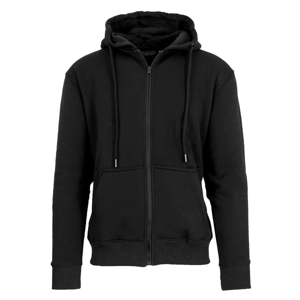 BLUE ICE MEN’S FLEECE-LINED FULL-ZIP HOODIE - SIZE: MEN M - BLACK - Brand New