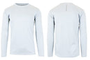 GALAXY BY HARVIC MEN'S LONG SLEEVE PERFORMANCE CREW NECK TEE - SIZE LARGE -WHITE - Brand New
