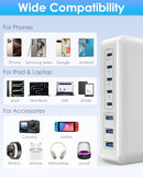XCLY USB C CHARGER BLOCK CHARGING STATION - 300W FAST GAN 8.PORT MULTIPLE USB - Like New