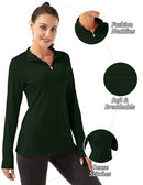 FKEEP Women's Long Sleeve Polo Shirt - Size M, Forest Green - Brand New