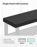 SONGMICS Shoe Rack Bench 3-Tier Bamboo Shoe Storage Organizer ULBS04H - Black - Brand New