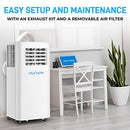 LIFEMASTER 10,000 BTU PORTABLE AIR CONDITIONERS - WHITE, GRAY ON TOP - Like New