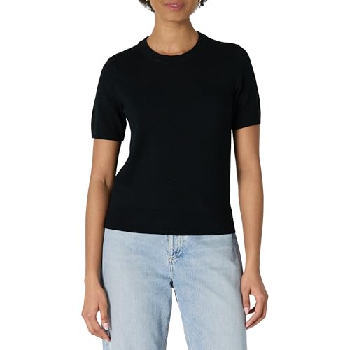 AMAZON ESSENTIALS WOMEN'S REGULAR-FIT SHORT SLEEVE PULLOVER SWEATER TOP -M - Brand New