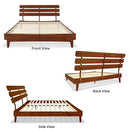 BME CADEN 15 INCH DELUXE BED FRAME WITH ADJUSTABLE HEADBOARD - MID CENTURY - Like New