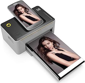 Kodak Dock & Wi-Fi Portable 4x6” Instant Photo Printer PD450BT - Black/White - Like New