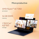 ASUS VIVOBOOK 16 LAPTOP, 16” WUXGA 60HZ AMD RYZEN AI 7 350 16GB 1TB SSD - BLUE - Like New